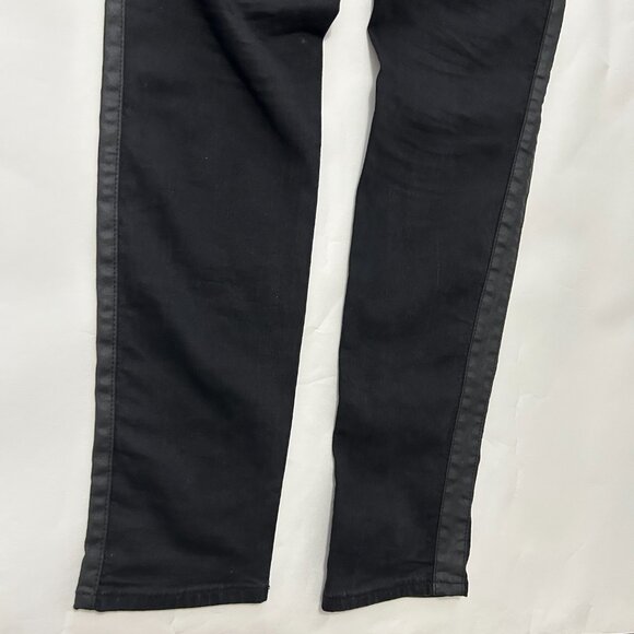 mnml Black Button Fly Jeans Men's Size 38 Straight Leg side trim stretch - Picture 14 of 14